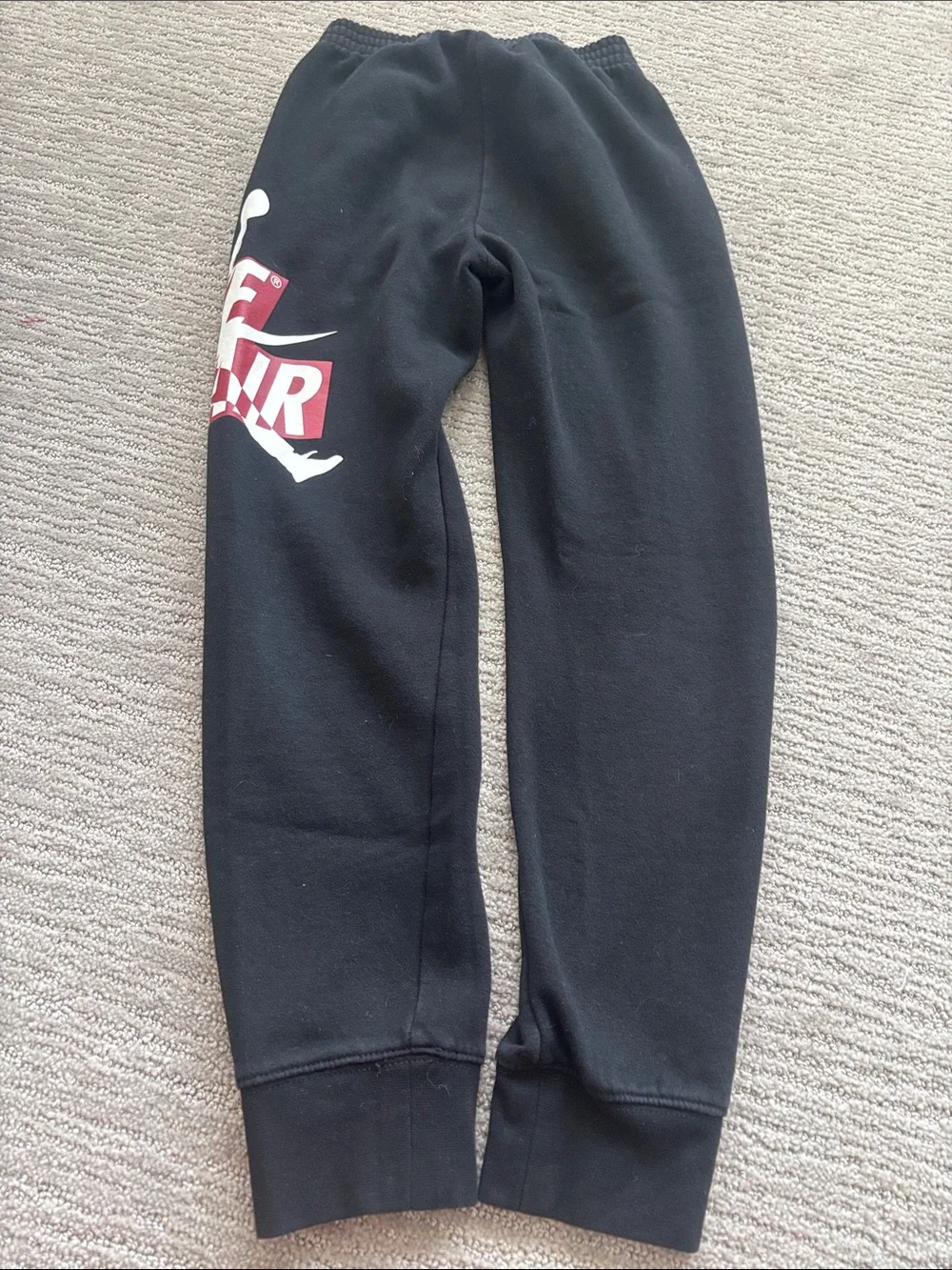Nike Kids Black Joggers with White and Red Swoosh Graphic boys 10-12